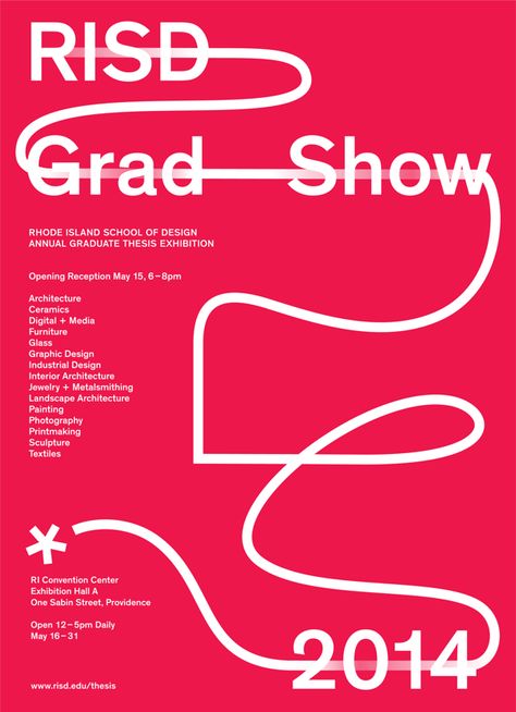 RISD Grad Show 2014 Identity on Behance Degree Show Branding, Exhibition Identity, Exhibition Branding, 2024 Graduate, Student Design, Elevator Pitch, Creative Poster, Graduation Project, Architecture Painting