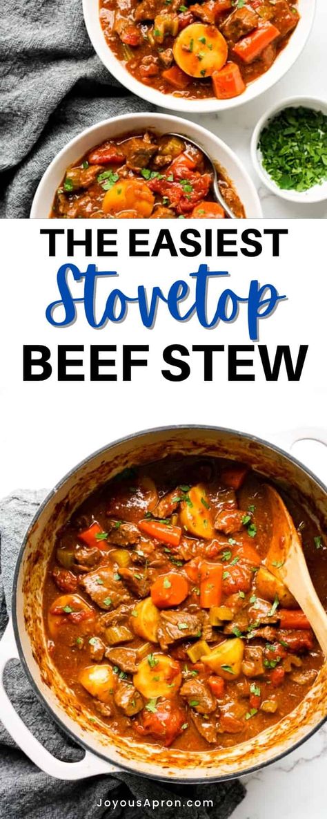 Easy Stew Recipes Stove, Easy Stovetop Beef Stew, Easy Beef Stew Stove Top, Stove Top Beef Stew, Stew Recipes Stove Top, Stovetop Beef Stew, Beef Stew Stove, Quick Beef Stew, Dutch Oven Beef Stew