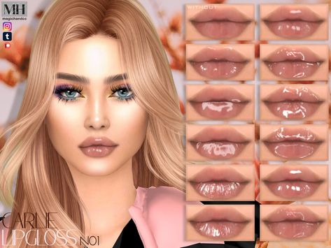 Sims 4 Cc Lip Gloss Patreon, Sims 4 Lipgloss, Sims4cc Mods, Ts4 Makeup, 4 Piercings, Sims Makeup, Cc Makeup, Sims 4 Piercings, Sims 4 Cas Mods