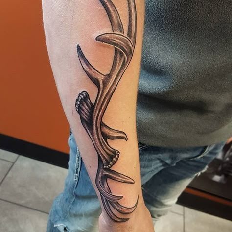 Elk Antler Tattoo Men, Deer Antler Tattoos, Deer Antler Tattoo, Archery Tattoo, Antler Tattoos, Elk Tattoo, Antler Tattoo, Deer Tattoo Designs, Upper Arm Tattoo