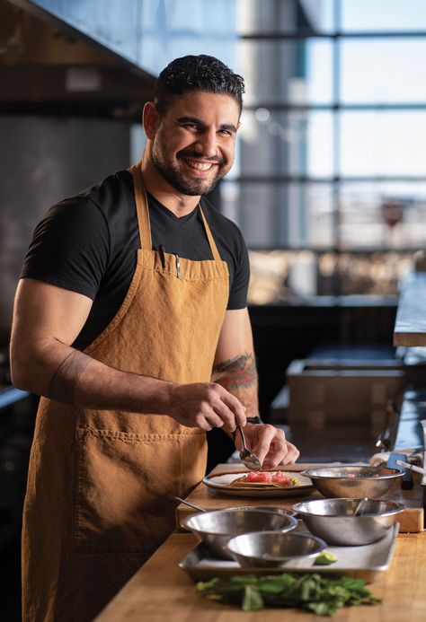 Executive Chef: Manuel Barella Lopez | Denver Life Magazine Mexican Heritage, Culinary School, Executive Chef, Law School, Life Magazine, Denver, Apron, Chef, Magazine