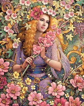 Maia goddess of flowers ~ the month of May was named in her honor. Slavic Goddess, Slavic Mythology, Flowers In Her Hair, Vernal Equinox, Roman Goddess, Spring Equinox, Sacred Feminine, Roman Mythology, European Paintings