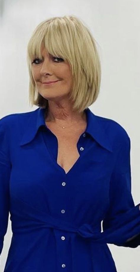 Jane Moore, Carol Kirkwood, Never Too Old, Chic Blouses, Bad Girl, Blouses, Actors, Tv, Hair Styles