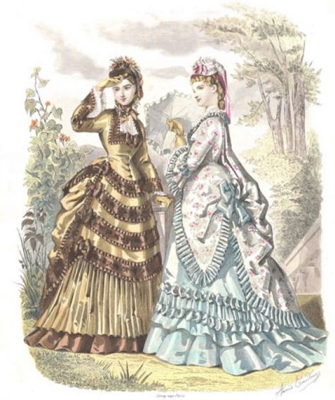 Free Victorian Art Designs: Fashion Plates from 1850-1899 Bustle Dresses, 1870 Fashion, 1880 Fashion, Steampunk Outfits, Steampunk Inspiration, 1850s Fashion, Mode Prints, 1870s Fashion, Victorian Dresses