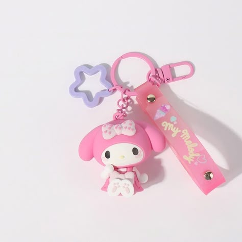 Sanrio My Melody And Kuromi, My Melody And Kuromi, Melody And Kuromi, Sanrio Stuff, Hello Kitty Keychain, Sanrio My Melody, Hello Kitty Birthday, Kawaii Accessories, Hello Kitty Items