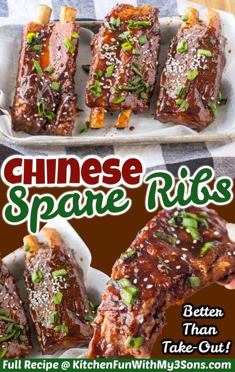 This Chinese Spare Ribs recipe is just as good as the spare ribs you order for Chinese takeout! They are unbelievably tender, savory, and sweet. Plus, it’s so easy to make using the crockpot that you will want to enjoy them all the time. Chinese Spareribs Recipe, Chinese Spare Ribs Recipe, Crockpot Chinese, Chinese Spareribs, Slow Cooker Chinese, Chinese Spare Ribs, Crockpot Pork Ribs, Chinese Ribs, Asian Ribs