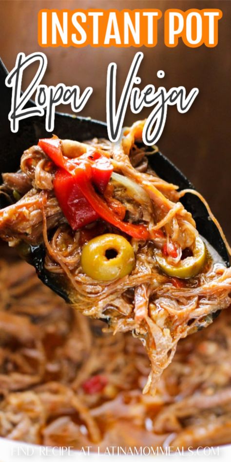 Ropa Vieja Recipe Pressure Cooker, Cuban Ropa Vieja, Shredded Beef Recipe, Ropa Vieja Recipe, Cuban Recipe, Shredded Beef Recipes, Freezable Meals, Boricua Recipes, Cuban Cuisine