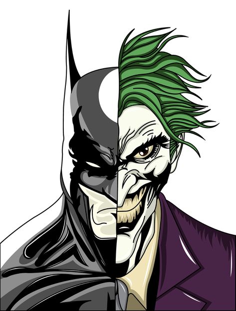 Batman & Joker on Behance Batman Joker Drawing, Joker Face Drawing, Batman Drawing Easy, Joker Drawing Easy, Art Du Joker, Joker Sketch, Joker Drawing, Joker Cartoon, Batman Vs Joker