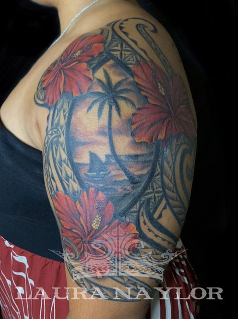 Polynesian Tattoos Women Forearm, Guam Tattoo Women, Guam Tattoo, Tropical Tattoos, Monarch Tattoo, Hawaiian Tattoos, Tropical Tattoo, Polynesian Tattoos Women, Hawaii Tattoos