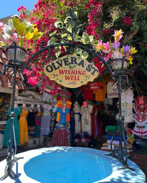 Mexican Los Angeles, Los Angeles Alleyway, Mexican Streets Aesthetic, Los Angeles Mexican Culture, Olvera Street Los Angeles, Olvera Street, Soccer Poster, Wishing Well, Trunk Or Treat