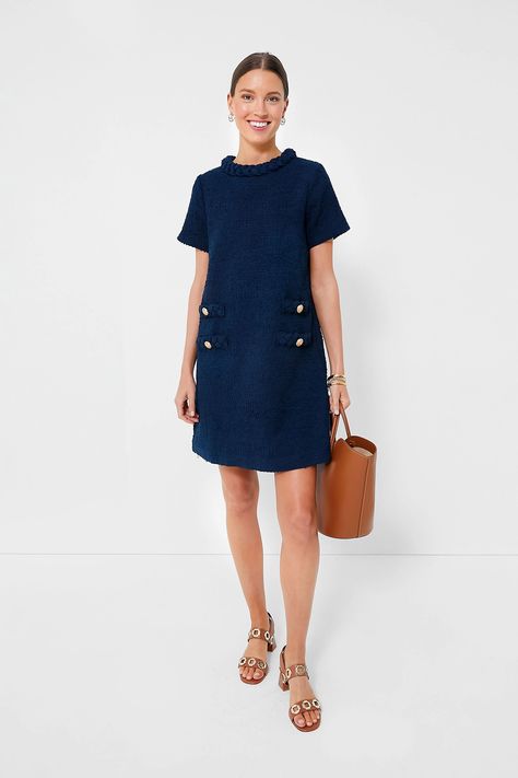 Mode Over 50, Jackie Dress, Classic Wardrobe Staples, The Shift, Black Tweed, Jackie O, Window Shopping, Summer 24, Tweed Fabric