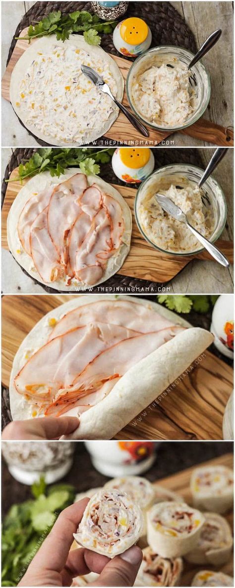 Ranch Roll Ups, Tortilla Rolls, Roll Ups Recipes, Dinner Night, Snacks Für Party, Roll Ups, Idee Pasto Sano, Perfect Appetizers, Lunch Snacks