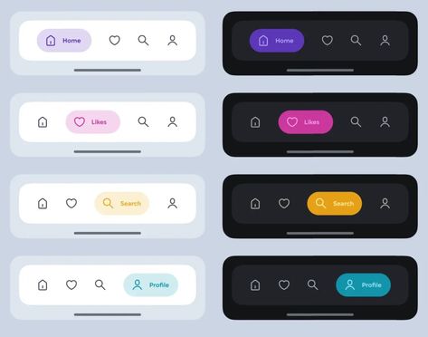 10+ Mobile Navigation Menu UI Designs Figma Ui Design Tutorial, Mobile Navigation, Ui Design Principles, Web Application Design, Ux Design Process, Best Ui Design, Ui Design Elements, Mobile Application Design, Navigation Design