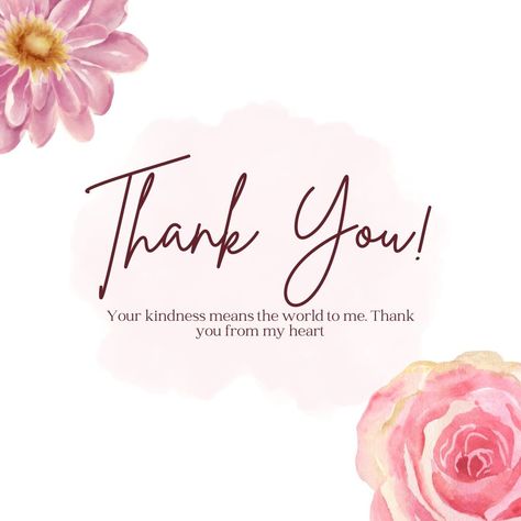 Beautiful floral thank you card Thank You Dear, Thank You For Being You, Thank You Note, Thank You Memes, Best Thank You Message, Thanks For Birthday Wishes, Thank You For Birthday Wishes, Cute Thank You Cards, Thank You Photos