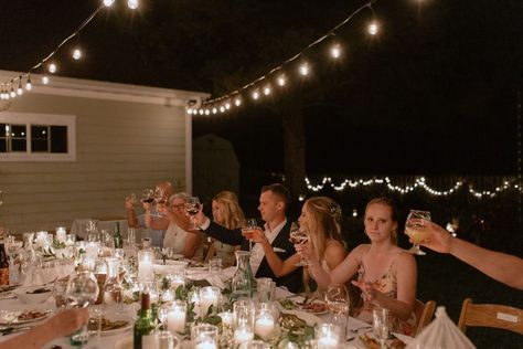 Candle Lit Backyard Wedding, Small Backyard Reception, Candle Lit Wedding Reception, Marriage Stills, Backyard Wedding Decorations, Candle Lit Wedding, Breckenridge Wedding, Elopement Reception, Wedding Backyard Reception