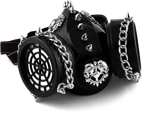 Goth Mask, Steampunk Mask, Mask Aesthetic, Goth Accessories, Gas Masks, Cool Masks, Cosplay Accessories, Black Clothing, Gas Mask