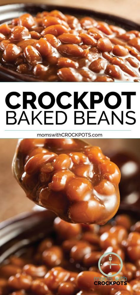 Crock Pot Baked Beans, Crockpot Baked Beans, Beans Recipe Crockpot, Simple Baked Beans Recipe, Baked Beans Crock Pot, Slow Cooker Baked Beans, Best Baked Beans, Easy Baked Beans, Beans In Crockpot