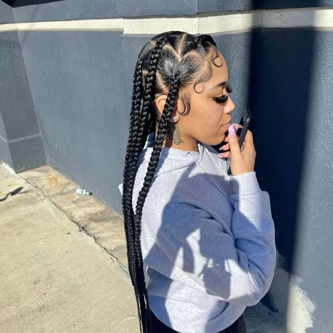 Ponytail Diy, A Braided Ponytail, High Bun Hair, Diy Hairstyle, Black Kids Braids Hairstyles, Sleek Ponytail Hairstyles, Ponytail Hairstyle, Big Box Braids Hairstyles, Feed In Braids Hairstyles