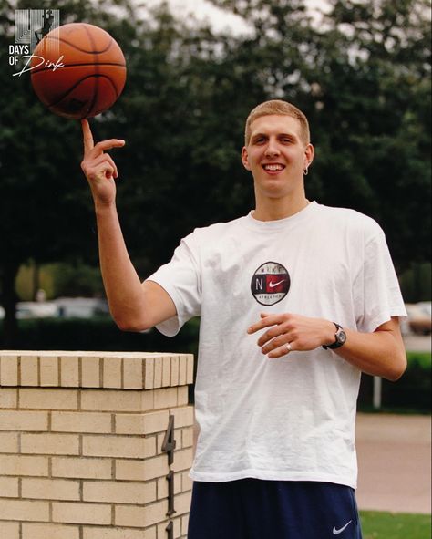 Dirk Nowitzki 90s Haircut Dirk Nowitzki Aesthetic, 90s Haircuts, Dirk Nowitzki, Kobe Bryant Wallpaper, Art House, Nba Basketball, Kobe Bryant, Brand Design, Nba