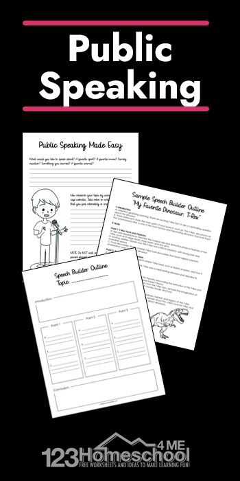 Work on public speaking for kids with this handy lesson! The public speaking for children lesson includes free printables that inlude material to teach this important topic as well as a public speaking outline worksheet for kids to make their own speach or presentation on a topic that interests theme. These public speaking activities are perfect for elementary age students, middle school, and junior high too! Public Speaking Activities, Cycle For Kids, Free Printable Alphabet Worksheets, Speech Topics, Summer Preschool Activities, Public Speech, Worksheet For Kids, Maps For Kids, Speaking Activities