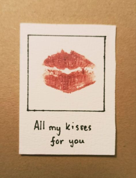 Kiss Note For Boyfriend, Drawings For Husband, Drawings For My Girlfriend, Kisses Card For Bf, Cute Notes For Bf, Notebook Ideas For Boyfriend, Cute Scrapbook Ideas For Boyfriend, Note It Ideas, Diy Cards For Boyfriend