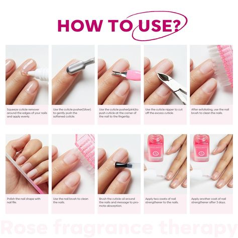 Comprehensive remover cuticle remover kit that lets you do nail care at home instead of going to a nail salonall the necessary tools are includedFEATURES· QuickEasyand Effective: The clear gel-cream texture easily penetrates dry cuticles and simply applies evenly to the cuticles on the nail edgesquickly softening cuticles and dead skin in 30-60s· Organic Cuticle OilApplying cuticle oil can hydrate and nourish the skin around the nails and will give you wonderful and comfortable shiny nails· Sta At Home Manicure Tips, How To Trim Cuticles At Home, Homemade Cuticle Remover, How To Cut Cuticles At Home, Nail Care At Home, Dorm Shopping, Dry Cuticles, Nails Care, Nail Infection