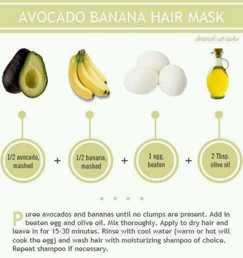 Avocado hair mask--- SERIOUSLY THE BEST DEEP CONDITIONER I'VE EVER USED!!! I did one egg, one avocado, jojoba oil and castor oil. I didn't use the banana bc it's really hard to get out of your hair! But next time I'll get a jar of mashed banana baby food!!! Avocado Hair Mask Recipe, Banana Hair Mask, Hair Mask Recipe, Avocado Hair Mask, Homemade Hair Mask, Avocado Hair, Homemade Beauty Recipes, Banana For Hair, Homemade Hair Products