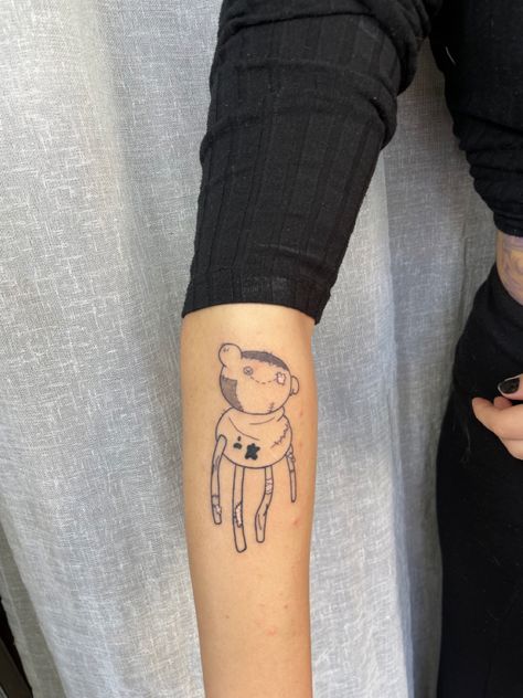 Teddy Bear Tattoo, Adventure Time Tattoo, Tarot Tattoo, M Tattoos, Sak Yant Tattoo, Bear Tattoo, Time Tattoos, Black Ink Tattoos, Dope Tattoos