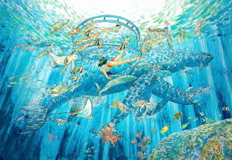 Daisuke Igarashi, Children Of The Sea, Cocoppa Wallpaper, Underwater Art, Soul Art, 판타지 아트, Sea Animals, Art Plastique, Art Reference Photos