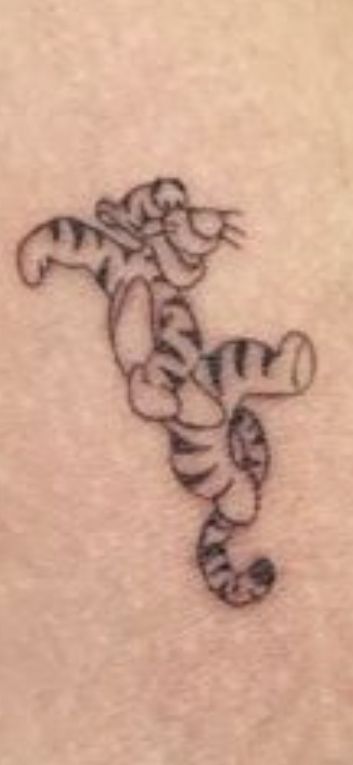 Tony The Tiger Tattoo, Tiger Tattoo Winnie The Pooh, Tigger From Winnie The Pooh Tattoo, Tigger And Pooh Tattoo, Winnie The Pooh Tigger Tattoo, Tigger Winnie The Pooh Tattoo, Cartoon Tiger Tattoo, Tigger Tattoo, Pooh Tattoo