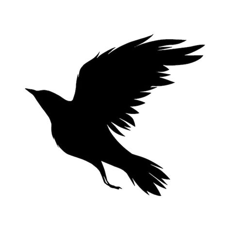 Flying crow silhouette | Premium Vector #Freepik #vector #raven #crow #magpie #black-bird Flying Crow, Crow Flying, Crow Silhouette, Silhouette Illustration, Bird Silhouette, Psd Icon, Magpie, Vector Photo, Premium Vector