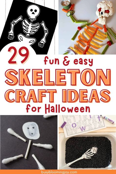 Skeleton Crafts For Kids, Skeleton Activities, Human Body Skeleton, Skeleton Crafts, Preschool Outdoor Activities, Diy Skeleton, Body Skeleton, Skeleton Craft, Diy Toddler Toys