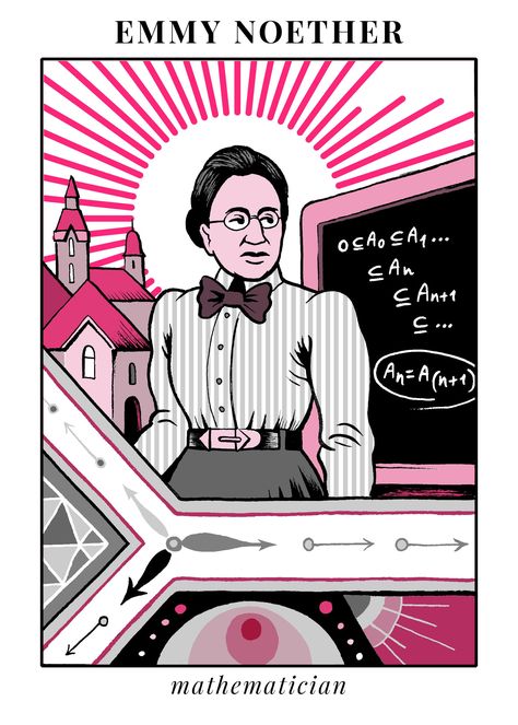 Emmy Noether card Female Mathematicians, Emmy Noether, Women In Science, Closed For Holidays, General Relativity, Unsung Hero, Quantum Mechanics, Neuroscience, Women In History