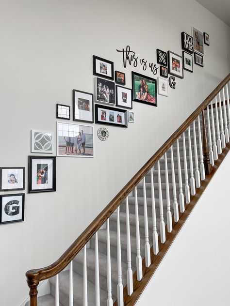 How to Create a Beautiful Stairway Gallery Wall - on Coming Up Roses