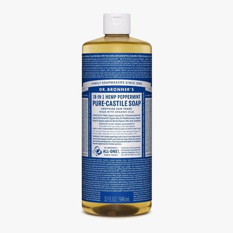 9 All-Natural Body Washes So You Can Be Green & Squeaky Clean // The Good Trade // #naturalskincare #organicskincare #sustainableskincare #greenskincare #ecofriendly #skincare #beauty Dr Bronners Soap, Castile Soap Uses, Peppermint Body Wash, Diy Body Wash, Walmart Beauty Products, Castille Soap, Dr Bronners, Organic Body Wash, Pure Castile Soap