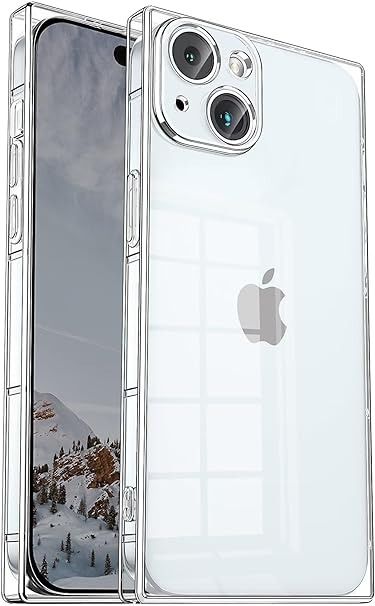 Amazon.com: Tzomsze Clear iPhone 15 Case Square,Full Camera Protection & Reinforced Corners TPU Cushion,Slim Silicone Shockproof Case Cover for Women Girls 6.1 inch 2023 Crystal Clear : Cell Phones & Accessories Square Iphone Case, Square Phone Case, Homescreen Iphone, Iphone Cover, Phones Accessories, Clear Cases, Wallpaper Ideas, Christmas List, Crystal Clear