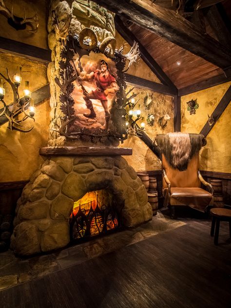 https://flic.kr/p/CWxPAw | Gaston's Tavern | Since a lot of people will be spending the afternoon in their Man Cave for the Super Bowl I thought I'd post a picture of the ultimate Man Cave in Gaston's Tavern in the Magic Kingdom in WDW. Taverna Medieval, Gastons Tavern, Dnd Room, Timber Truss, Disney Magic Kingdom, Timber Frame Homes, Theatre Set, French Countryside, Disney Villains