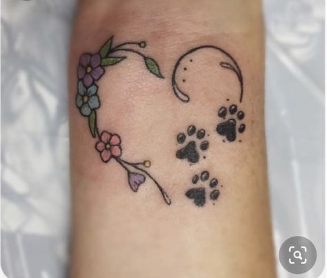 April Tattoos, Tattoos Pets, Pet Memorial Tattoo, Pet Tattoos, Tattoos For Dog Lovers, Dog Memorial Tattoos, Pawprint Tattoo, Portrait Tattoos, Dog Paw Tattoo