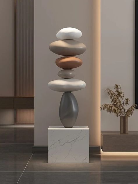 Creative Home Decor Large Stone 80CM Glowing Stone Statue Indoor Feng Shui Sculpture Creative Home Decor Living Room Accessories - AliExpress Indoor Statues Home Decor, Feng Shui Aesthetic, Modern Sculptures & Statues, Ahmed Mekky, Artifacts For Home Decor, Modern Sculpture Contemporary, Living Room Sculpture, Indoor Sculpture, Modern Statue