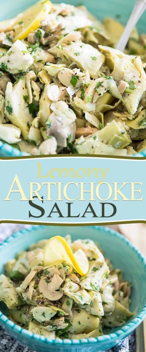 Artichoke Bottoms, Artichoke Salad Recipes, Artichoke Salad, Artichoke Recipes, Cucumber Recipes Salad, Lost 100 Pounds, Quit Drinking, Vegan Salad, Healthy Foodie