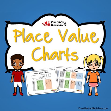 Purchase Printable Place Value Charts - Whole Numbers and Decimals Number Place Value, First Grade Curriculum, Place Value With Decimals, Place Value Chart, Whole Numbers, Base Ten, Math Journals, Place Value, Numeracy