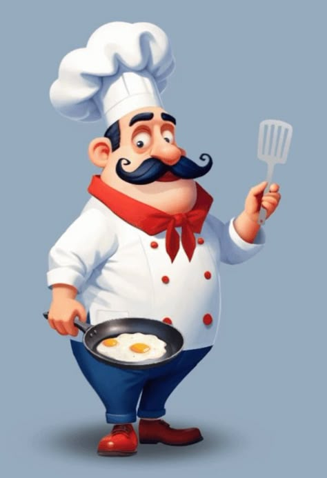 Chef. Spine 2D Animation :: Behance Chef Character Design, Chef Caricature, Numbers For Kids, 2d Animation, Game Design, Game Art, Adobe Photoshop, Behind The Scenes, Avatar