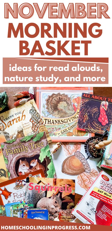 Fall Homeschool Lessons, Fall Morning Basket Homeschool, October Morning Basket, Morning Basket Homeschool 2nd Grade, November Unit Studies, Autumn Homeschool Activities, Morning Basket Homeschool Middle School, Fall Unit Study Homeschool, Fall Homeschool Ideas