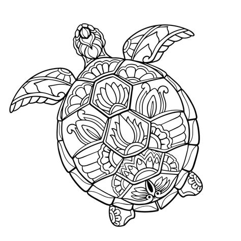 Coloring Pages Turtle, Mandala Arts, Mandala Art, Vector Art, White Background, Coloring Pages, Vector Free, Royalty Free, Clip Art