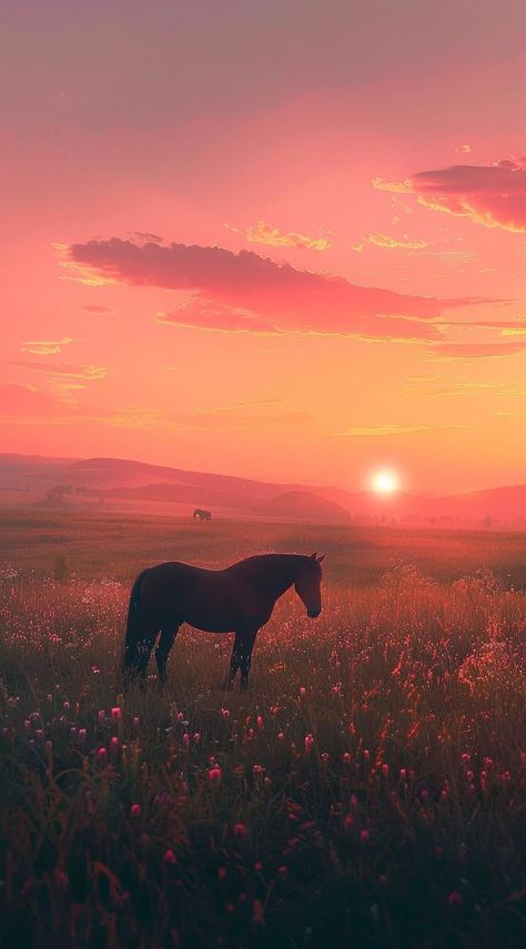 Cute Country Wallpapers For Phones, Horse Pictures Aesthetic, Devyn Core, Horse Sunset, Horse Cute, Cute Sunset, Horse Background, Wild Horse Pictures, Country Sunset