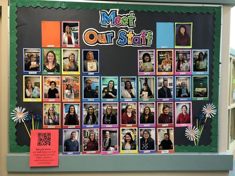 Our Staff Bulletin Board, Staff Board Ideas, Meet The Staff Bulletin Board, Teachers Bulletin Board, Staff Bulletin Boards, Teacher Bulletin Boards, World Teachers, Bulletin Board Display, Kids Laughing