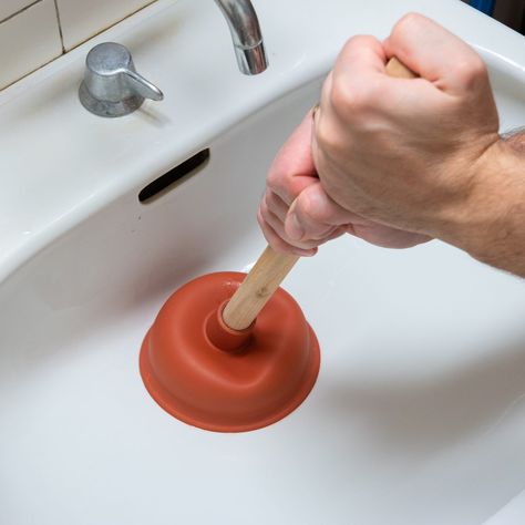 How To Clear Clogged Drains Clogged Sink Drain, Clear Clogged Drain, Handyman Hacks, Drain Clog, Clogged Drains, Unclog Drain, Drainage Pipe, Bathroom Drain, Clogged Drain