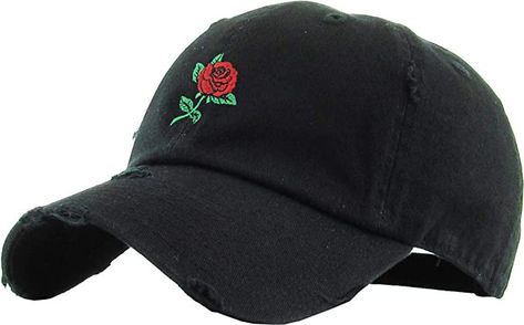 Rose Embroidery Designs, Distressed Baseball Cap, Vintage Baseball Caps, Women Hats, Distressed Hat, Style Steal, Rose Vintage, Hat Baseball, Rose Embroidery