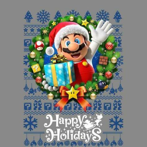 Nintendo Wallpaper, Christmas Cartoon Movies, Mario Christmas, Super Mario Bros Nintendo, Super Mario Birthday Party, Mario Birthday Party, Super Mario Birthday, Schedule Cards, Mario Birthday