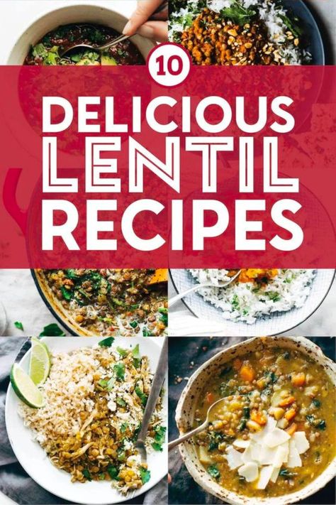 Lentils, right? Healthy, filling, affordable and they kind of do all the work for you! All of these lentil recipes check all those boxes for easy, high-protein, delicious meals. | pinchofyum.com Easy Lentil Recipes, Recipes Lentils, Red Curry Lentils, Lentil Recipes Easy, Flexitarian Recipes, Vegetarian Mains, Pinch Of Yum, Baked Falafel, Flexitarian Diet